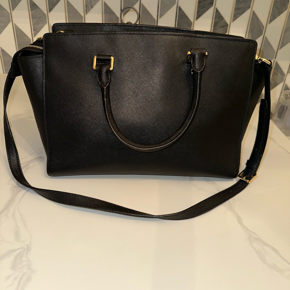 Michael Kors Selma Satchel in Black Saffiano Leather - Picture 3 of 8